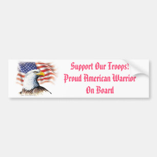 Steun onze troepen die Amerikaanse strijders aan b Bumpersticker