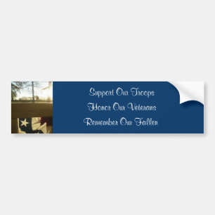 Steun onze troepen, eer onze veteranen bumpersticker