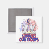 "Steun onze troepen" magneet (Voorkant / Achterkant)