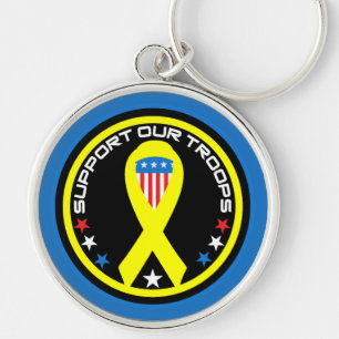 Steun Onze Troepen Patriottisch Sleutelhanger