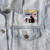 Steun onze troepen Pinback Vierkante Button 5,1 Cm (In situ)