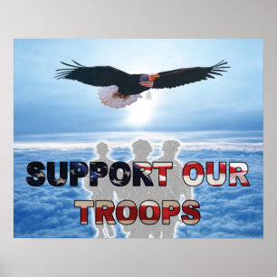 Steun onze troepen poster