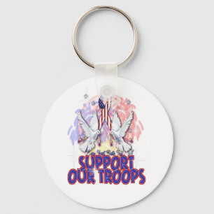 "Steun onze troepen" Sleutelhanger