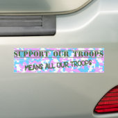 Steun onze troepen Trans Pride Camo Sticker (Op auto)