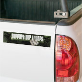 Steun onze Troops Bumper S Bumpersticker (Op Truck)