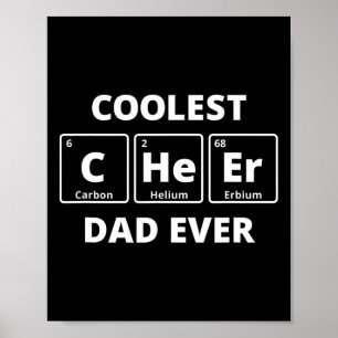 Steun Papa Grappige Cheerleading Periodiek Systeem Poster