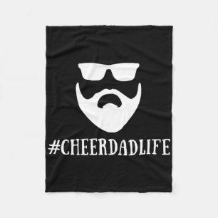 Steun Papa Leven Cheerleading Grappige Baard Fleece Deken