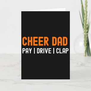Steun Papa Oranje Grappig Betaal Rit Klappen Cheer Kaart