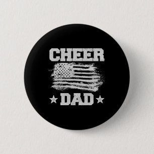 Steun papa vintage Amerikaanse vlag vader cheerlea Ronde Button 5,7 Cm