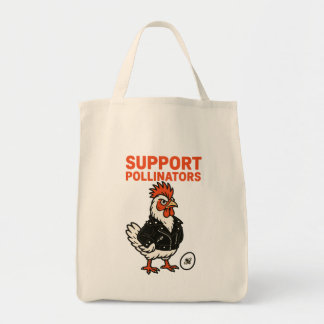 Steun Polinators Cool Haantje in Leren Jas Tote Bag