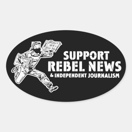 Steun Rebel Nieuws Stickers (Voorkant)