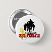 Steun rode Vrijdagen Ronde Button 5,7 Cm (Voorkant /achterkant)