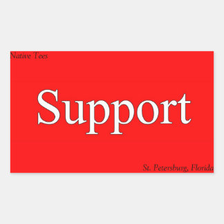 Steun St. Pete Native T-shirt Stickers! Rechthoekige Sticker