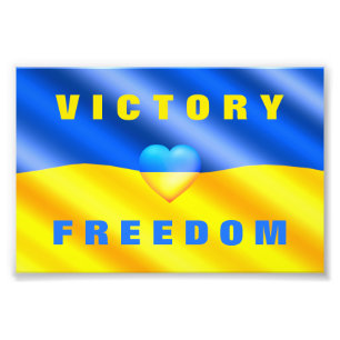 Steun sterke Oekraïense Poster Oekraïense vlag