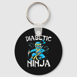 Steun T1D Diabetische Ninja Type 1 Diabetes Awaren Sleutelhanger