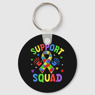 Steun Team Autisme Bewustzijn Familie Outfits Mann Sleutelhanger