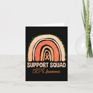 Steun Team Crps Bewustzijn Regenboog Oranje Lint Kaart