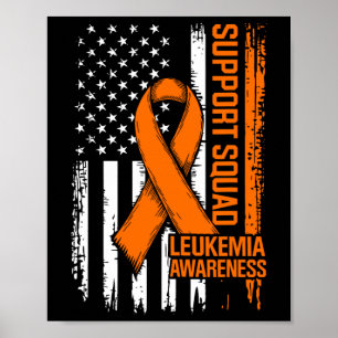 Steun Team Oranje Lint Leukemie Bloedkanker  Poster