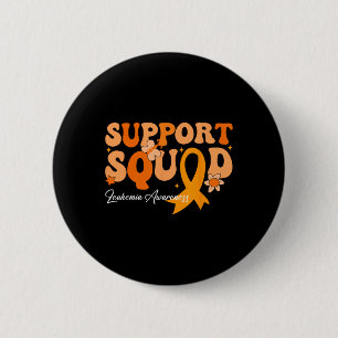 Steun Team Oranje Lint Leukemie Bloedkanker Ronde Button 5,7 Cm