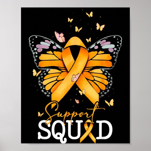 Steun Team Oranje Lint Multiple Sclerose Awa Poster (Voorkant)