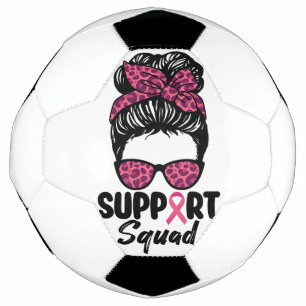Steun Team Rommelige Knot Roze Krijger Borstkanker Voetbal