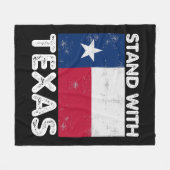 Steun Texas I-tribune met Texaanse vlag Fleece Deken (Voorkant (Horizontaal))