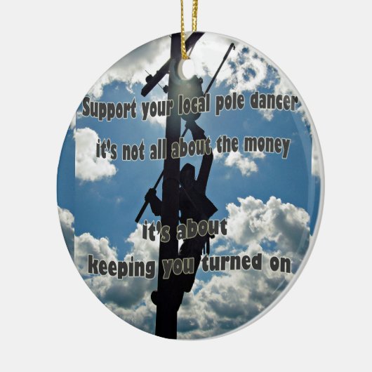 Steun uw Lineman Keramisch Ornament (Links)