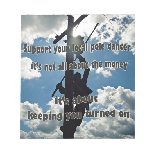 Steun uw Lineman Notitieblok (Voorkant)