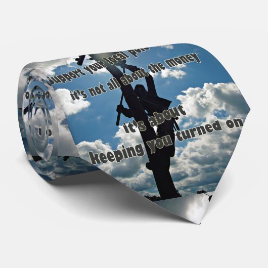 Steun uw Lineman Stropdas (Opgerold)