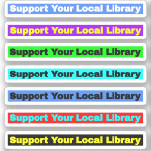 Steun uw lokale bibliotheek (boeken van bibliothec sticker