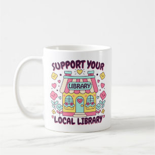 Steun uw lokale bibliotheek koffiemok