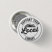 steun uw lokale bibliotheek ronde button 3,2 cm (Voorkant /achterkant)