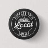 steun uw lokale bibliotheek ronde button 3,2 cm (Voorkant)