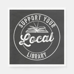 steun uw lokale bibliotheek servet
