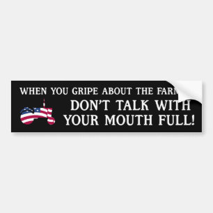 Steun uw lokale boer! bumpersticker