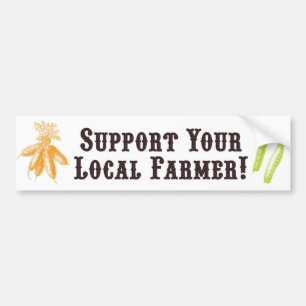 Steun uw lokale boer! Bumpersticker