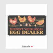 STEUN UW LOKALE EGG DEALER STICKER (Vel)