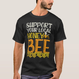 Steun uw lokale honingbijenhoningraat Apiarist T-shirt