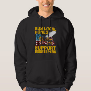 Steun uw lokale imker Red de bijen Koop honing Hoodie