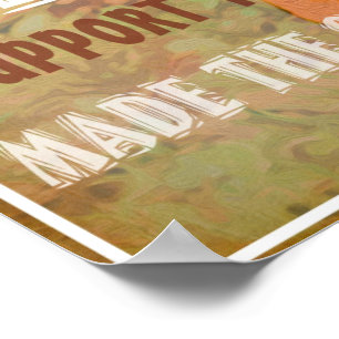 Steun Uw Lokale Kip van Heather Saulsbury Poster