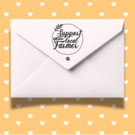 Steun Uw lokale landbouwer Markt Thema Zelfinktende Stempel