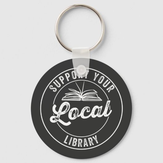 steun uw lokale librarY Sleutelhanger (Voorkant)