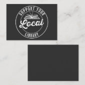 steun uw lokale librarY Square Sticker Visitekaartje (Voorkant / Achterkant)