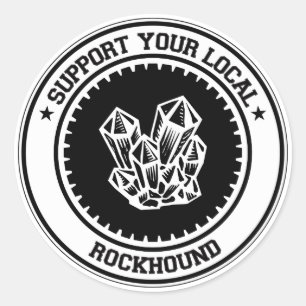 Steun uw lokale Rockhound Ronde Sticker