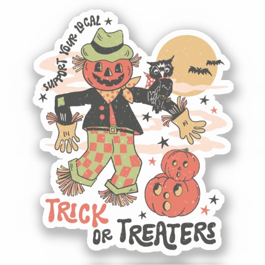 Steun uw lokale truc of traktaties sticker (Voorkant)