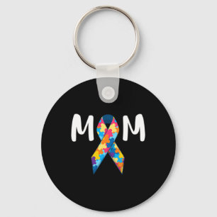 Steun voor autisme-moeders bewustzijn geschenk voo sleutelhanger