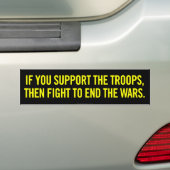 Steun voor de Bumpersticker van de troepenmacht (Op auto)