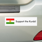 Steun voor de Koerdische Bumpersticker (Op auto)