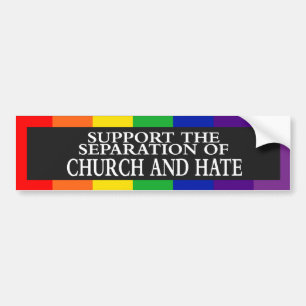 Steun voor de scheiding van kerk en staat bumpersticker
