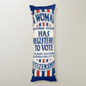 steun voor de stemrechten van vrouwen lichaamskussen (Achterkant (Verticaal))